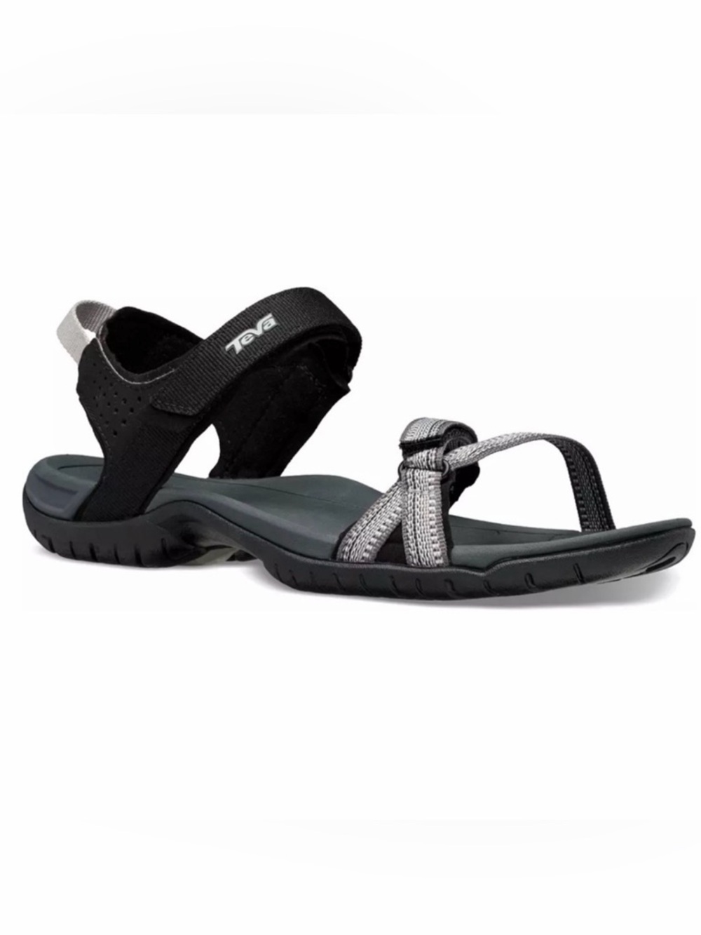 Teva Women's Black and Gray Strappy Sport Sandal